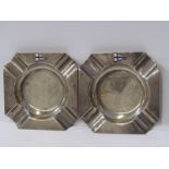 YACHT RACING ASH TRAYS, pair of HM silver ash trays, 'Ocean Race Cup-Davian 1951', with enamel