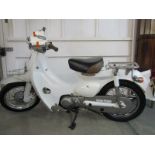 HONDA LITTLE CUB "50cc" SCOOTER, pristine condition retro design scooter, registration DP04 EXN,