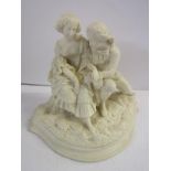 MINTON PARIAN, 19th Century group "Courting Couple", 7" height