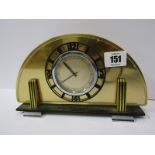 JAEGER LE COULTRE, Art Deco design mantel clock, stamped on reverse "2502", 5" height, 9" width