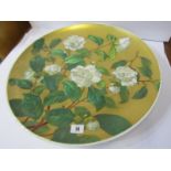 VICTORIAN EXHIBITION PLATE, Brown Westhead Moore & Co circular 19" charger decorated with gilt