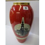 POLISH POTTERY, terracotta ground 17" oviform vase "Dozynki XXX-LECIA PRL", by Chodzie
