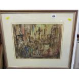 VENICE, indistictly signed watercolour dated '57, "View of St Marks Square, Venice", inscribed "
