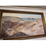 NANCY BAILEY, signed painting on canvas "Sand Hills of Holywell", 16" x 30"