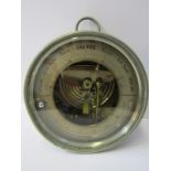 ANTIQUE ANEROID BAROMETER, pendant hanging with makers stamp on reverse 'Anchor DC', 10" dia
