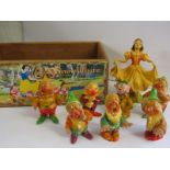 WADE, rare 1938 Wade set, "Snow White and The Seven Dwarfs", together with carrying box