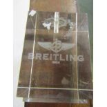 BREITLING WATCH GLASS ADVERTISING STAND, 2.75" height