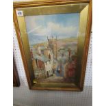 D. H. PINDER, signed watercolour "View of Barndon Hill, St Ives", 17.5" x 11"