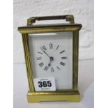 CARRIAGE CLOCK, brass cased carriage clock