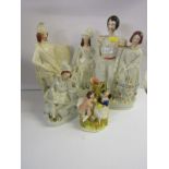 STAFFORDSHIRE POTTERY, "Queen Victoria and Prince Albert", also "Soldiers Dream" and 3 other 19th