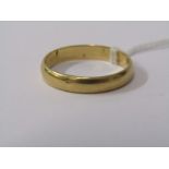 GOLD WEDDING BAND, tests as 22ct, approx 3.6 grams, size T