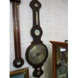 WEST COUNTRY MERCURY BAROMETER, satin finish wheel barometer by Reynolds of St Austell