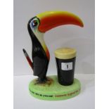 GUINNESS, Toucan advertising ceramic display by Wiltshaw & Robertson (tail repaired) 9.5" height