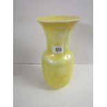 RUSKIN POTTERY, 1921 yellow lustre glaze 10" vase (hairline rim crack and wear of glazing)