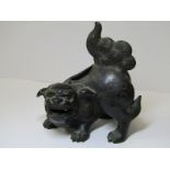 EASTERN METALWARE, bronze temple dog, 16cm height