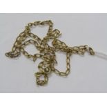 9ct YELLOW GOLD CURB LINK NECKLACE, approx 5.4grams 20" length