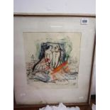 PHILIP BROWN, signed watercolour and ink sketch dated 1953, "Study of two Historical Figures",