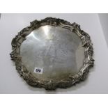 JERSEY INTEREST, silver presentation tray, inscribed "St Helier's Jersey, 1909, presented to Mr C