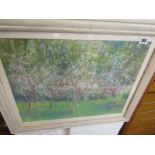 GREGORY DAVIES, signed pastel "The Apple Orchard", 34cm x 45cm