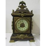 19th CENTURY BRACKET CLOCK, an impressive French bracket clock with ornate gilt brass panels and
