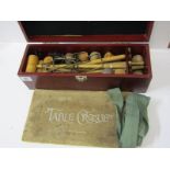 VINTAGE GAME, boxed Table Croquet set with remnants of original box