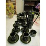 RETRO, Portmeirion "Totem" pattern coffee service with graduated plates and bowls