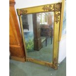 VICTORIAN GILT OVERMANTEL, applied shell and floral scroll embellishments, 89cm height 139cm width
