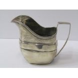 GEORGIAN SILVER CREAM JUG, London 1804, 12cm width, 128 grams