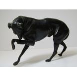 DOG SCULPTURE, after Mene metal sculpture of racing hound, 11cm height