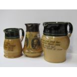 DOULTON COMMEMORATIVE, Edward VII 1902 commemorative stoneware jug, 20cm height; together with 2