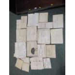 EARLY DOCUMENTS, collection of mainly 18th Century manuscripts, deeds & documents, one with remnants