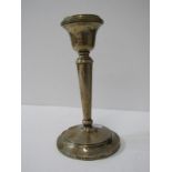 SILVER STEM CANDLESTICK, on weighted circular base, makers HGD, Birmingham 1925, 16cm height