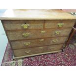 ANTIQUE OAK CHEST, straight front chest of 2 short and 3 long graduated drawers with Georgian design