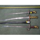 MILITARY, French 1873 St Etienne bayonet with sheath and 2 similar