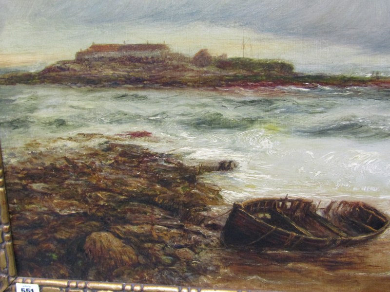BERNARD BENEDICT HEMY, signed oil on canvas "Storm Over Bates Island" 59cm x 89cm - Image 6 of 9