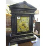 LATE VICTORIAN BRACKET CLOCK, ebonised architectural cased bracket clock, coil bar strike movement