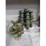 STUDIO POTTERY, 2 naturalistic sculptural table centre pieces, largest 29cm (some defects)