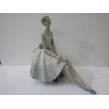 LLADRO, seated Ballerina model BU651, 27cm height