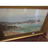 DOUGLAS PINDER, signed water colour "Fishing Fleet Returns, St Ives Harbour", 30cm x 48cm