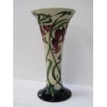 MOORCROFT, "Imogen" pattern, trumpet necked vase designed by Rachael Bishop, dated 2017, 29cm