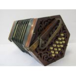 LATE 19th CENTURY 30 BUTTON ANGLO CONCERTINA by Jones of Manchester in original carrying case