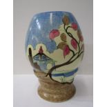 CLARICE CLIFF, "Blue Japan" pattern vase, mould no 362, 20cm height