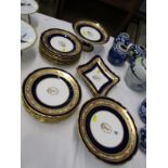 VICTORIAN DESSERT SERVICE, a fine Cauldon gilt crested dessert service, consisting of 18 plates,