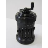PATENT CALCULATOR, Curta hand cranked mechanical calculator introduced in 1948, type 1, numbered