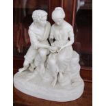 PARIAN, 19th Century Copeland figure group "Discovering the Birds Nest" (various defects) 33cm