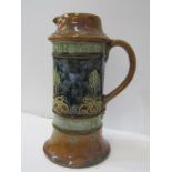 ART NOUVEAU, Royal Doulton pitcher jug with stylised tree banding, 27cm height