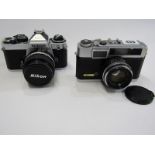 PHOTOGRAPHY, Yashica M camera and Nikon camera