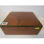 CIGAR BOX, together with 2 leather cigar cases, cigarette holders and other accessories