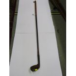 ANTIQUE GOLF CLUB, 'Higgs Deliverer' Rake Iron by Willie Aveston of Cromer