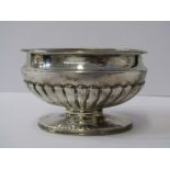 GEORGIAN SILVER GILT SALT, oval fluted base pedestal salt, London 1803, maker Peter Ann & William